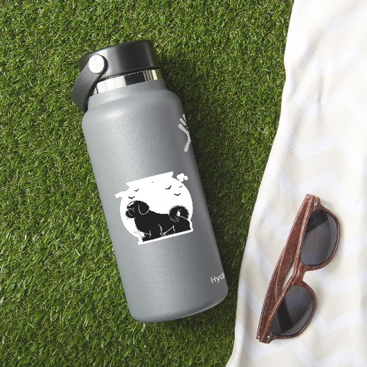 Shih Tzu Dog - Halloween Moon Silhouette Classic T Sticker (HydroFlask Insitu)