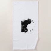 Shih Tzu Dog - Halloween Moon Silhouette Classic T Strandlaken (Voorkant)