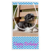Shih Tzu Dog Happy Birthday Klein Cadeauzakje (Achterkant)