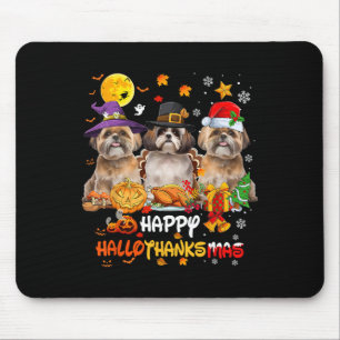 Shih Tzu Dog Happy Halloween Thanksgiving Merry Ch Muismat