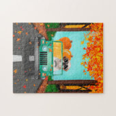 Shih Tzu Dog Herfst Pumpkin Legpuzzel (Horizontaal)