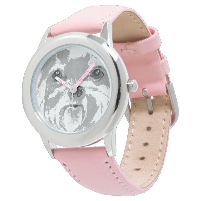 Shih Tzu Dog Horloge (Gekanteld)