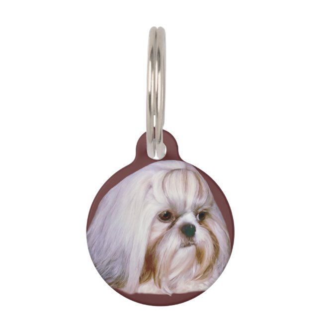 Shih Tzu Dog  Huisdierpenning (Voorkant)