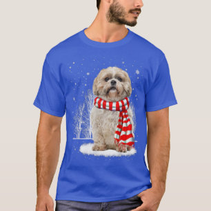 Shih Tzu Dog in de sneeuwkerwinter T-shirt