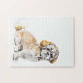 Shih Tzu Dog Jigzaag Puzzle Legpuzzel (Horizontaal)