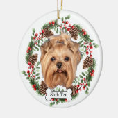 Shih Tzu dog Keramisch Ornament (Links)