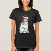 Shih Tzu Dog-kerstlampjes T-shirt (Voorkant)