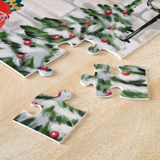 Shih Tzu Dog Kerstmis Legpuzzel (Zijkant)