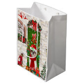 Shih Tzu Dog Kerstmis Medium Cadeauzakje (Voorkant Gekanteld)