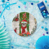 Shih Tzu Dog Kerstmis Papieren Bordje (Feest)