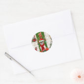 Shih Tzu Dog Kerstmis Ronde Sticker (Envelop)