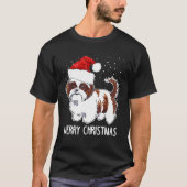 Shih Tzu Dog kerstmis T-shirt (Voorkant)