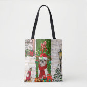 Shih Tzu Dog Kerstmis Tote Bag (Voorkant)