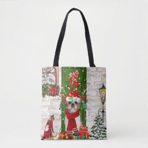 Shih Tzu Dog Kerstmis Tote Bag
