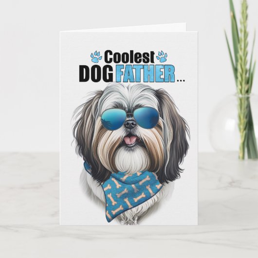 Shih Tzu Dog Koudste papa Vaderdag Feestdagen Kaart (Voorkant)