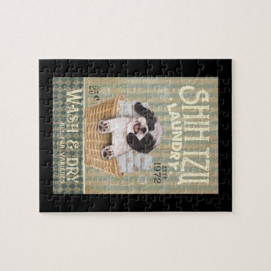 Shih Tzu Dog Laundry Cute Shih Tzu Life Puppy Tzu Legpuzzel (Horizontaal)