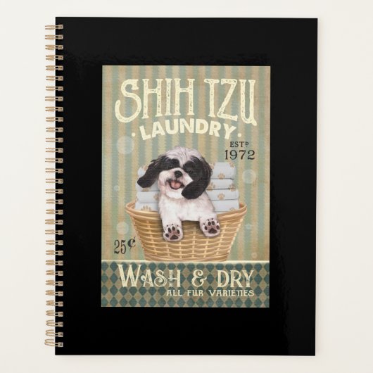 Shih Tzu Dog Laundry Cute Shih Tzu Life Puppy Tzu Planner (Voorkant)