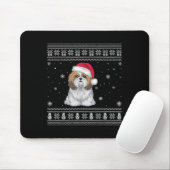 Shih Tzu Dog Lovers Men Women Santa Ugly Xmas Swea Muismat (Met muis)