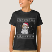 Shih Tzu Dog Lovers Men Women Santa Ugly Xmas Swea T-shirt (Voorkant)