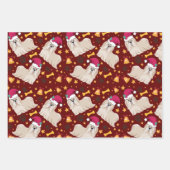 Shih Tzu Dog met Kerstmis Inpakpapier Vel (Voorkant 2)