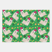 Shih Tzu Dog met Kerstmis Inpakpapier Vel (Voorkant)