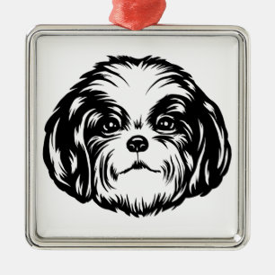 Shih Tzu Dog Metalen Ornament