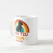  Shih Tzu Dog Mom Sunset gepersonaliseerd Koffiemok (Voorkant links)