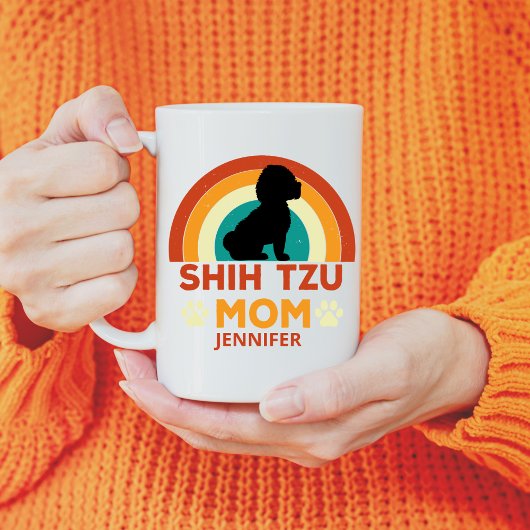  Shih Tzu Dog Mom Sunset gepersonaliseerd Koffiemok