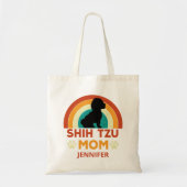  Shih Tzu Dog Mom Sunset gepersonaliseerd Tote Bag (Voorkant)