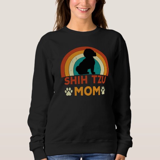 Shih TZU Dog Mom Sunset Trui (Voorkant)