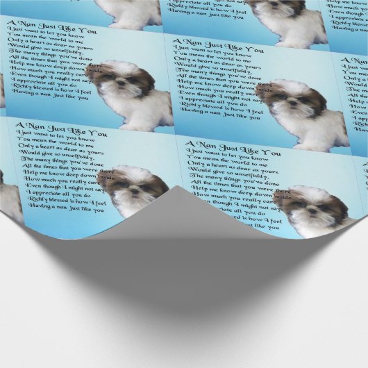 Shih Tzu Dog - Nan Poem Cadeaupapier (Hoek)