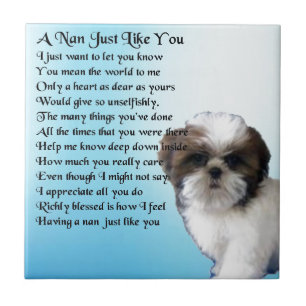 Shih Tzu Dog - Nan Poem Tegeltje