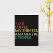 Shih Tzu Dog Owner Coffee Lovers Funny Quote Vinta Kaart (Gele Bloem)