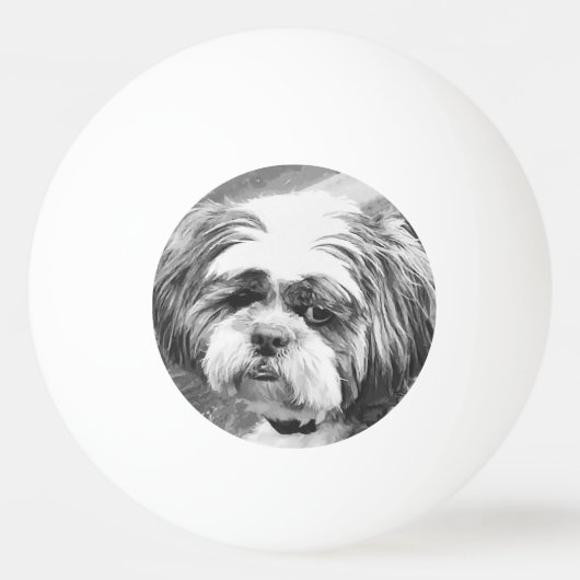 SHIH TZU DOG PINGPONGBAL (Voorkant)
