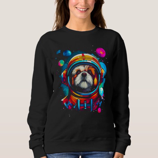 Shih Tzu Dog Planet Space Trui (Voorkant)