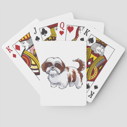 Shih Tzu Dog Pokerkaarten (Achterkant)