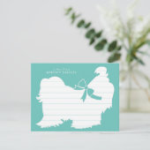 Shih-Tzu Dog Puppy Long Hair Bedankkaart (Staand voorkant)