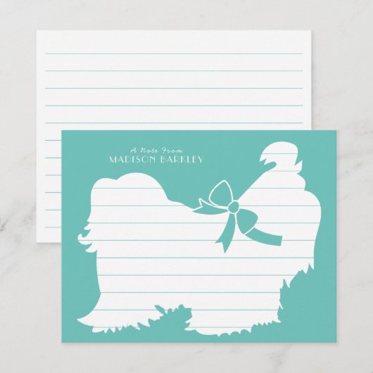 Shih-Tzu Dog Puppy Long Hair Bedankkaart (Voorkant / Achterkant)