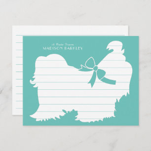 Shih-Tzu Dog Puppy Long Hair Bedankkaart