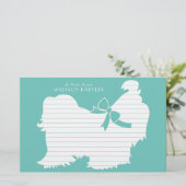 Shih-Tzu Dog Puppy Long Hair Briefpapier (Staand voorkant)