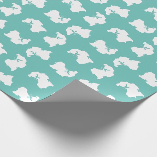 Shih-Tzu Dog Puppy Long Hair Cadeaupapier (Hoek)