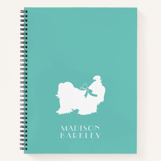 Shih-Tzu Dog Puppy Long Hair Notitieboek (Voorkant)