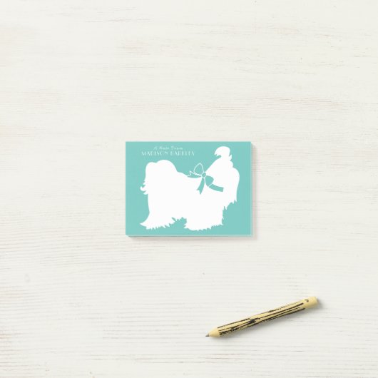 Shih-Tzu Dog Puppy Long Hair Post-it® Notes (Op bureau)