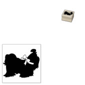 Shih-Tzu Dog Puppy Long Hair Rubberstempel (Gestempeld)