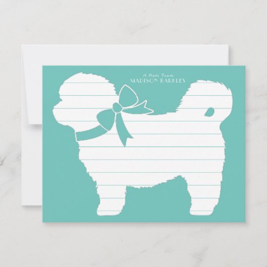 Shih Tzu Dog Puppy Teddy Bear Short Hair Bedankkaart (Voorkant)