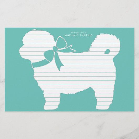 Shih Tzu Dog Puppy Teddy Bear Short Hair Briefpapier (Voorkant)