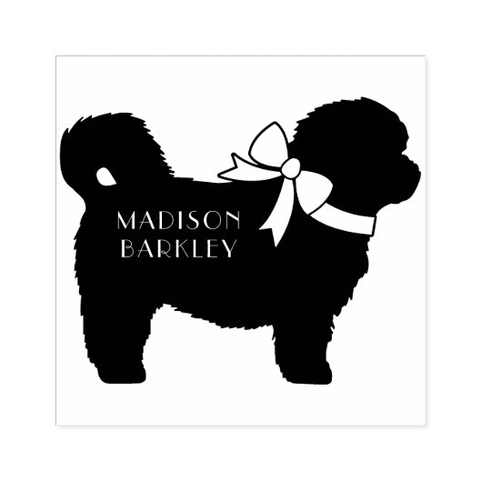 Shih Tzu Dog Puppy Teddy Bear Short Hair Rubberstempel (Afrduk)