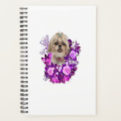 Shih Tzu Dog Purple Rose Flower Floral Gift Planner (Voorkant)