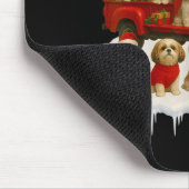 Shih Tzu Dog Red Truck Christmas Tree Santa Ugly X Muismat (Hoek)