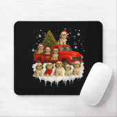 Shih Tzu Dog Red Truck Christmas Tree Santa Ugly X Muismat (Met muis)